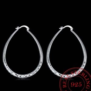 New 925 Silver Hoop Earring for Women A Pairs